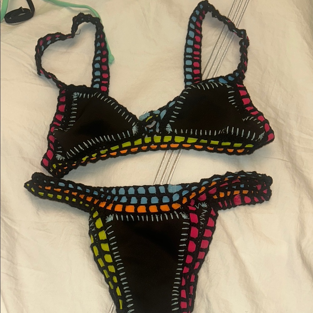 Colorful Crochet Bikini Set